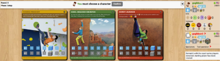 Character selection
