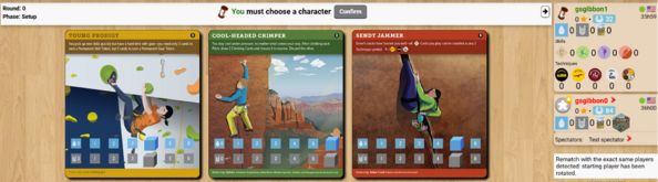 Character selection